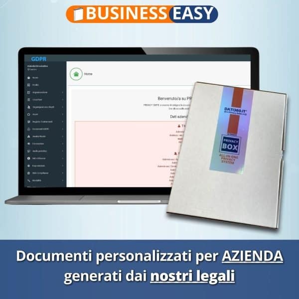 BUSINESS EASY - Gestionale Privacy per sito web ed azienda, Manuale Privacy compilato dal nostro staff