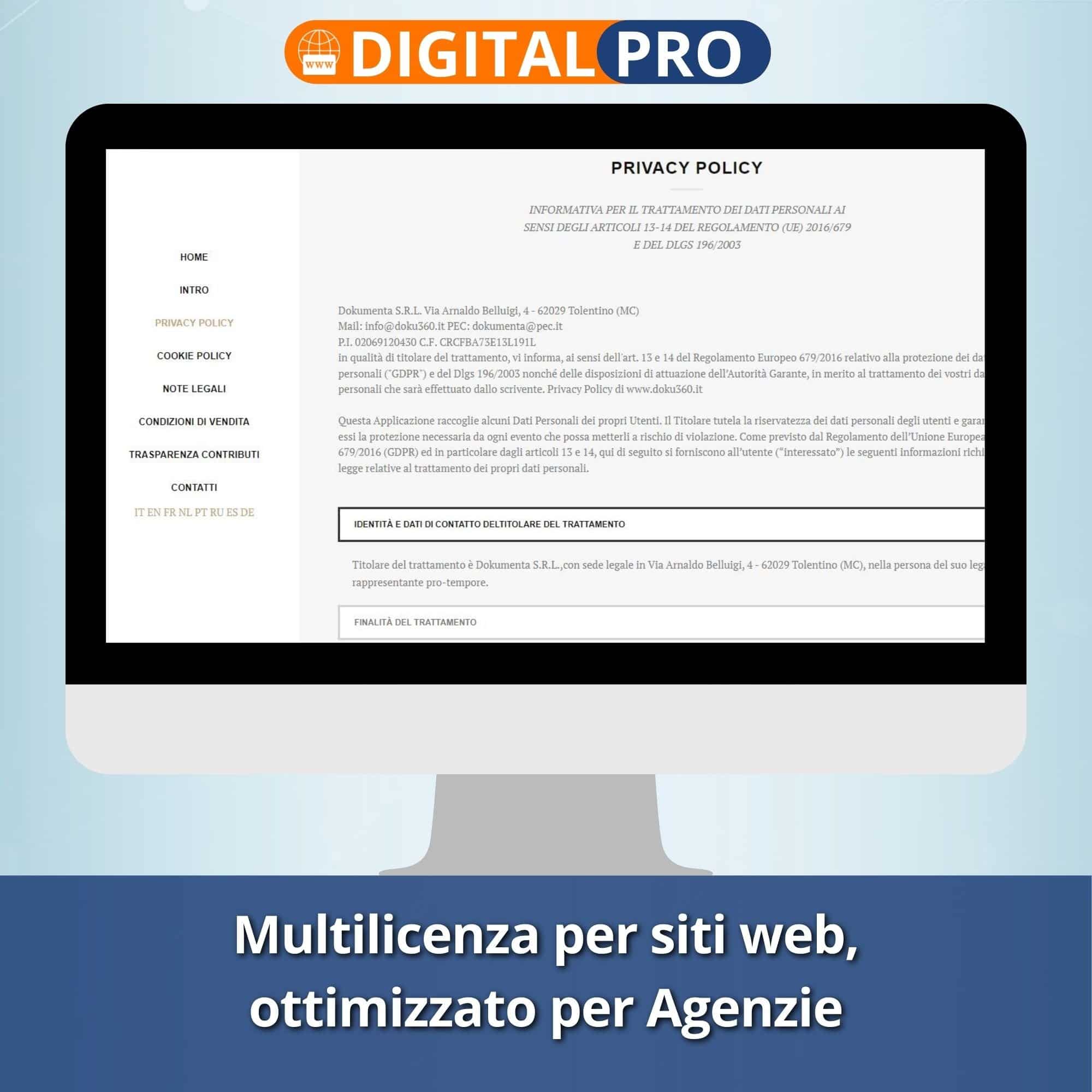 DIGITAL PRO – Privacy e Cookie Policy per Agenzie Digitali
