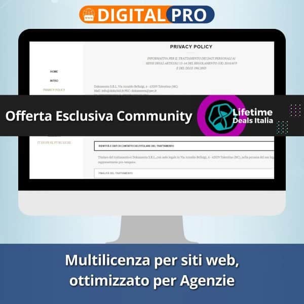 DIGITAL PRO – Privacy e Cookie Policy per Freelance ed Agenzie - Promo LTD