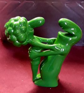 Cavandoli, Sexi Linea, coppia verde - La linea di Osvaldo Cavandoli, statuina multiplo in ceramica cm. 16x16x5