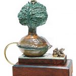 Trubbiani Valeriano - Il nido delle rane, 2004 - Bronzo, rame e argento unico esemplare