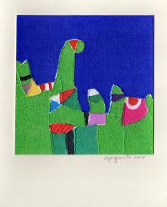 Caggiano, Giocare con i rossi 1 - calcografia cm. 18x18