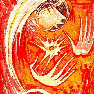 Righini, La cometa - olio su tavola cm. 17,5X12