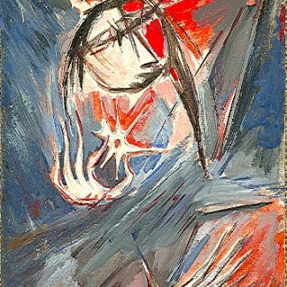 Righini, La cometa - olio su tavola cm. 17,5x12