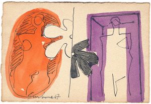 Surbone Mario, Forme 1967 - acquarello su carta cm. 10x15