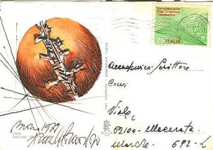 Pomodoro, Cartolina di auguri - cm. 10x14,5