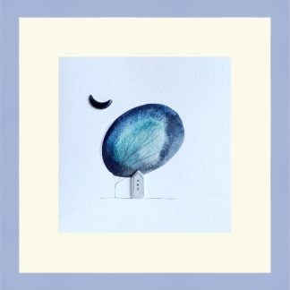 casetta con albero e luna