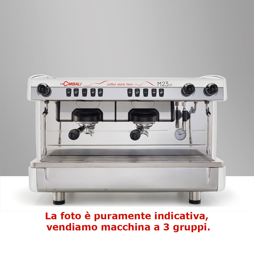 Macchina caffe espresso per Bar da 3 Gruppi M23up La Cimbali Usata solo  nelle dimostrazioni - TecnoBar
